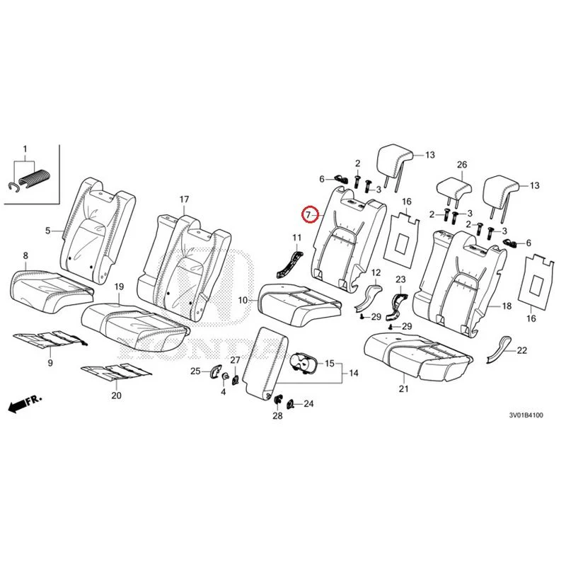 [NEW] JDM HONDA ZR-V RZ3 2023 Rear Seat GENUINE OEM - Image 8
