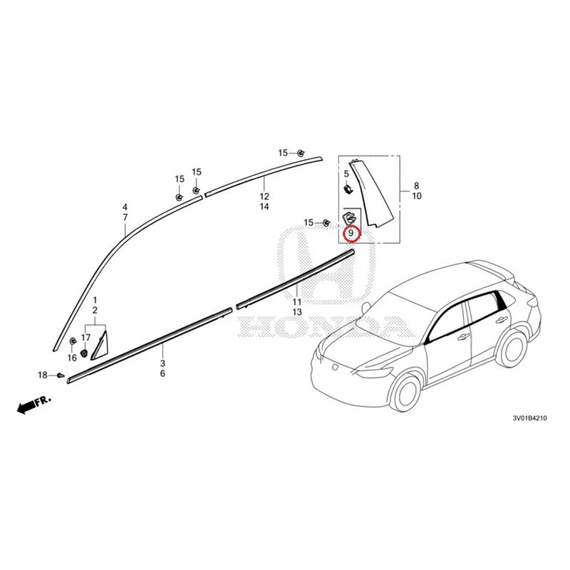 [NEW] JDM HONDA ZR-V RZ3 2023 Molding GENUINE OEM - Image 10