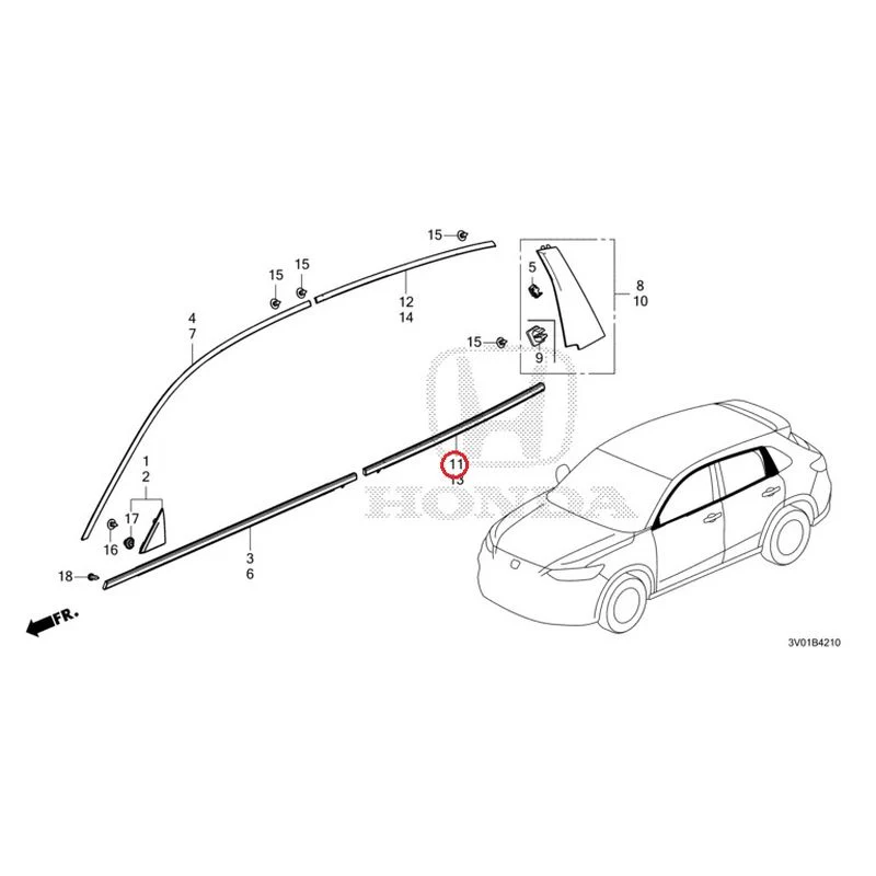 [NEW] JDM HONDA ZR-V RZ3 2023 Molding GENUINE OEM - Image 12