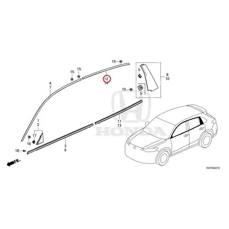 [NEW] JDM HONDA ZR-V RZ3 2023 Molding GENUINE OEM - Image 13