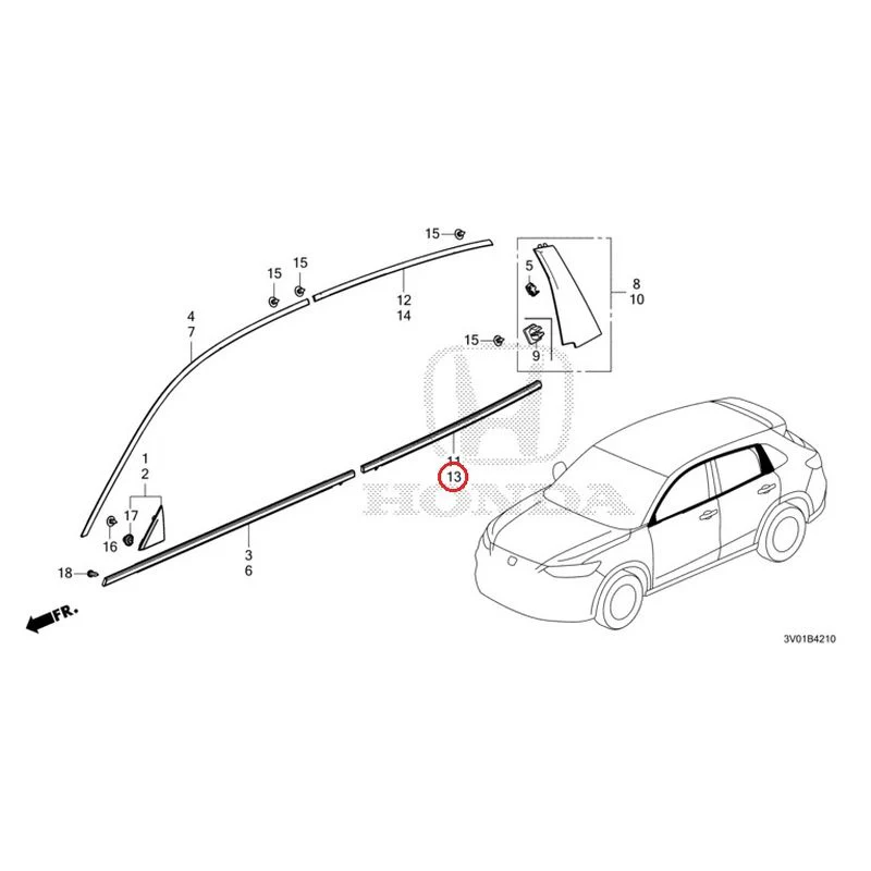 [NEW] JDM HONDA ZR-V RZ3 2023 Molding GENUINE OEM - Image 14