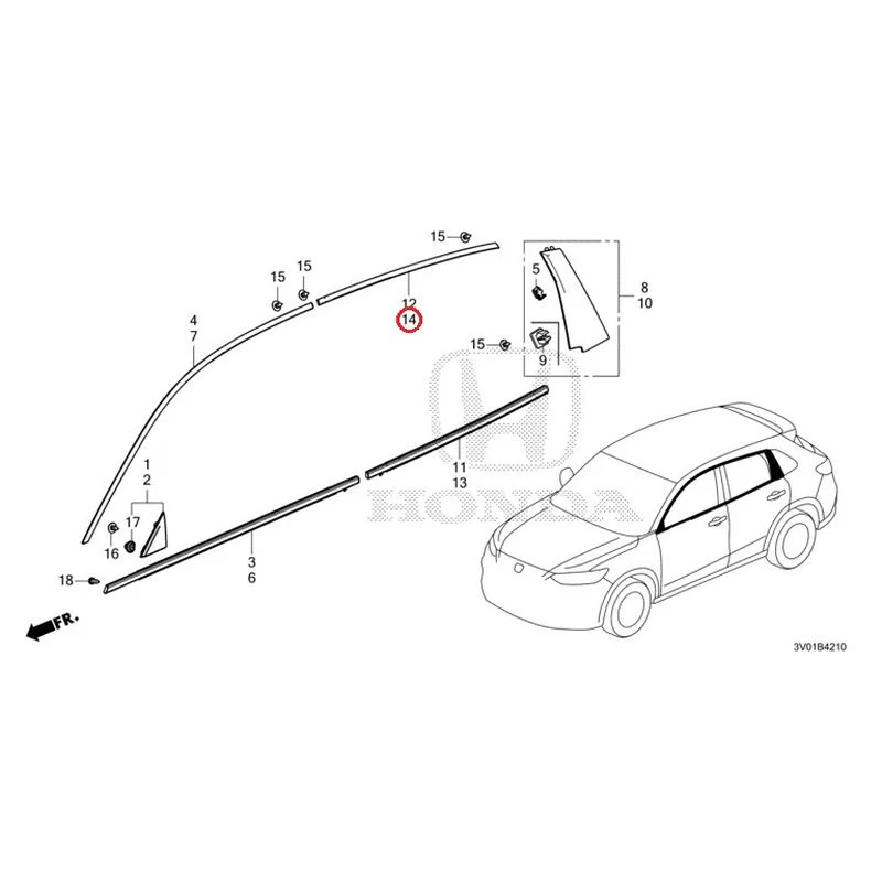 [NEW] JDM HONDA ZR-V RZ3 2023 Molding GENUINE OEM - Image 15