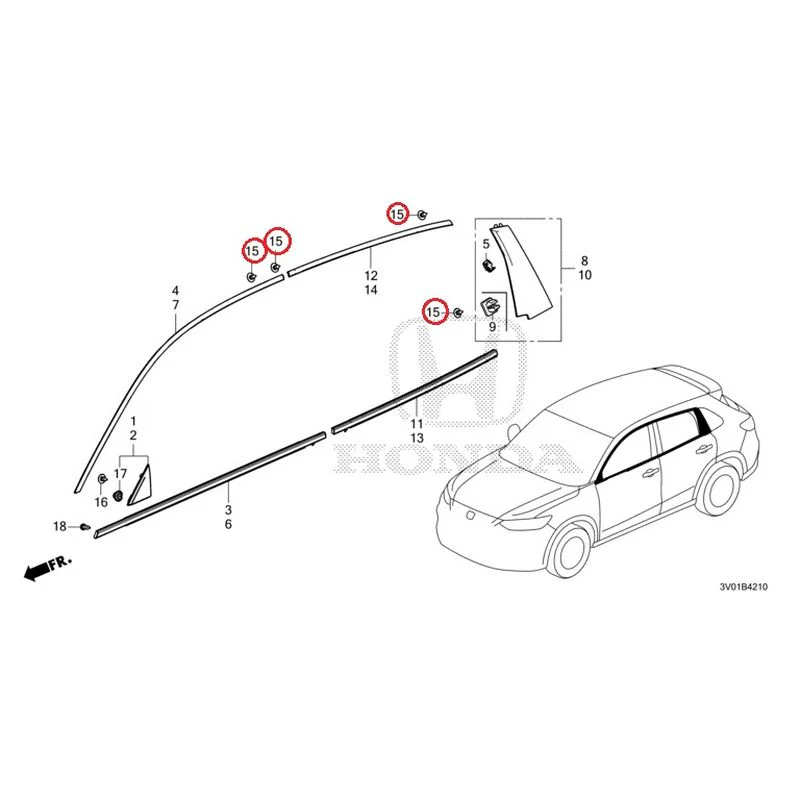[NEW] JDM HONDA ZR-V RZ3 2023 Molding GENUINE OEM - Image 16