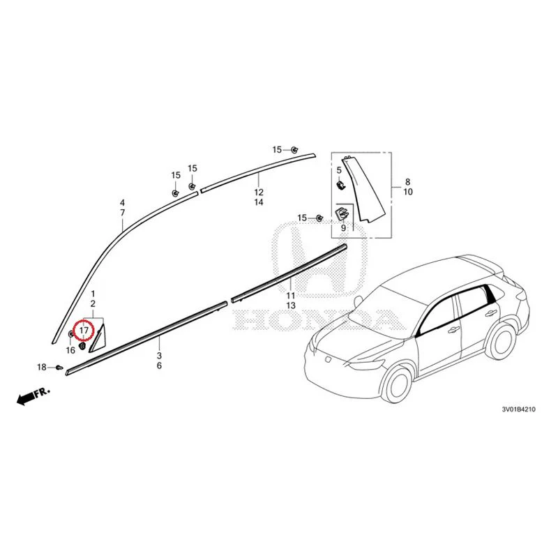 [NEW] JDM HONDA ZR-V RZ3 2023 Molding GENUINE OEM - Image 18