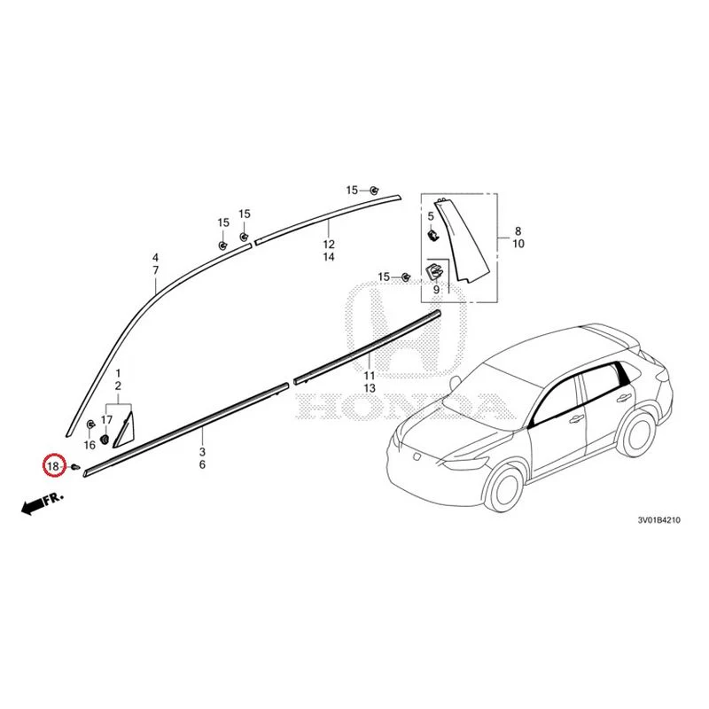 [NEW] JDM HONDA ZR-V RZ3 2023 Molding GENUINE OEM - Image 19