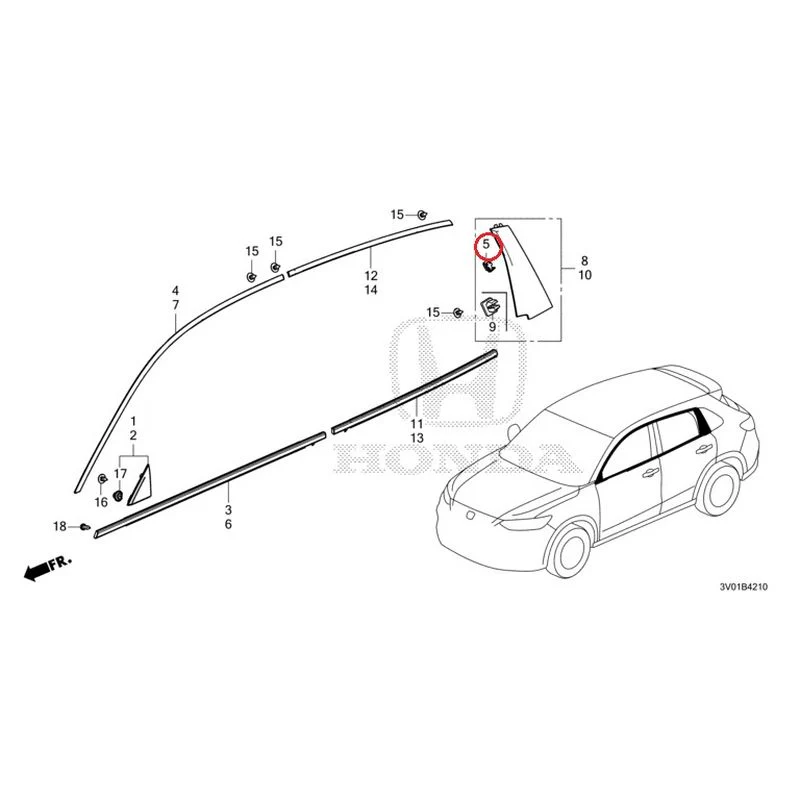[NEW] JDM HONDA ZR-V RZ3 2023 Molding GENUINE OEM - Image 6