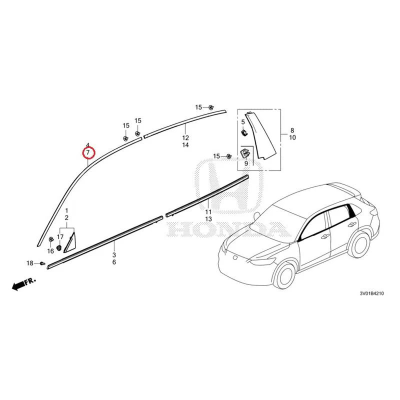 [NEW] JDM HONDA ZR-V RZ3 2023 Molding GENUINE OEM - Image 8