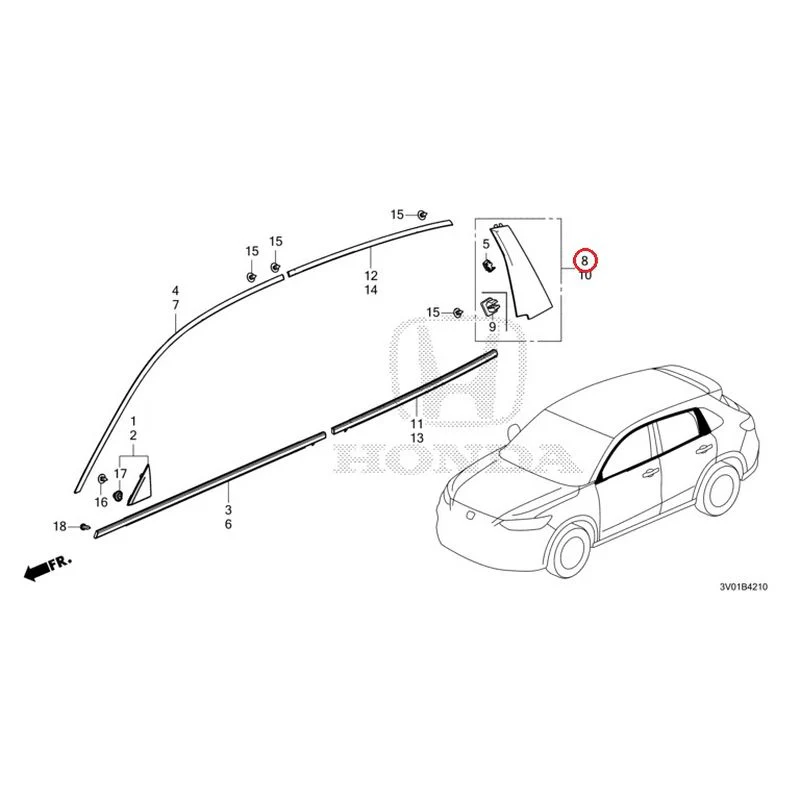 [NEW] JDM HONDA ZR-V RZ3 2023 Molding GENUINE OEM - Image 9