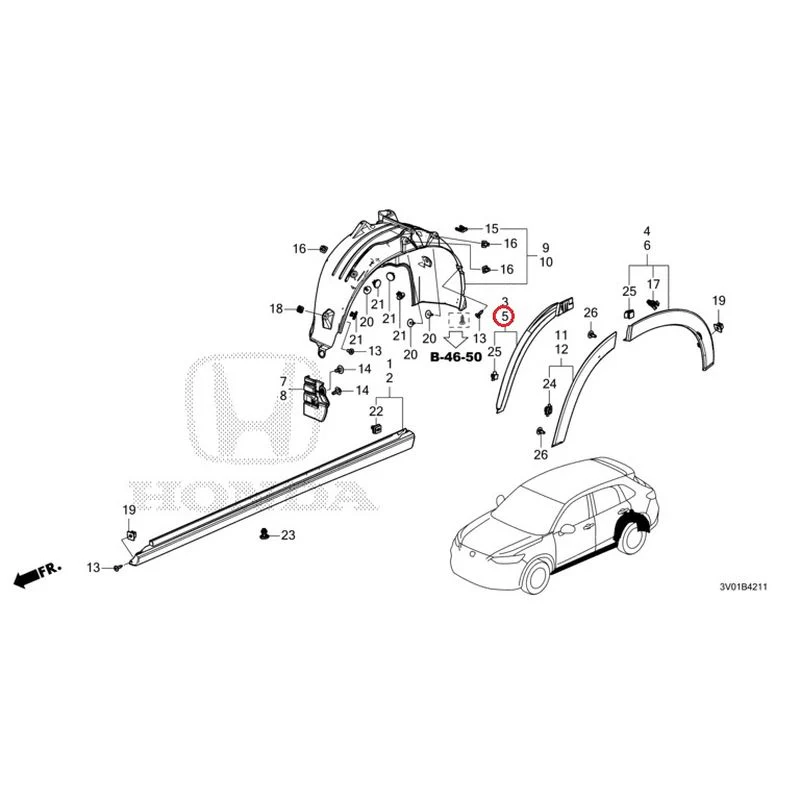 [NEW] JDM HONDA ZR-V RZ3 2023 Side Sill Garnish/Protector GENUINE OEM - Image 24