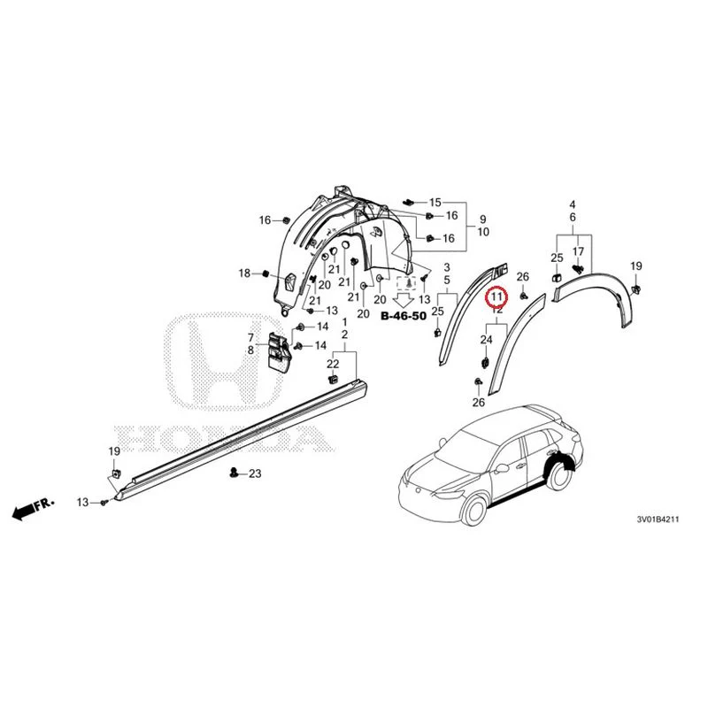 [NEW] JDM HONDA ZR-V RZ3 2023 Side Sill Garnish/Protector GENUINE OEM - Image 36