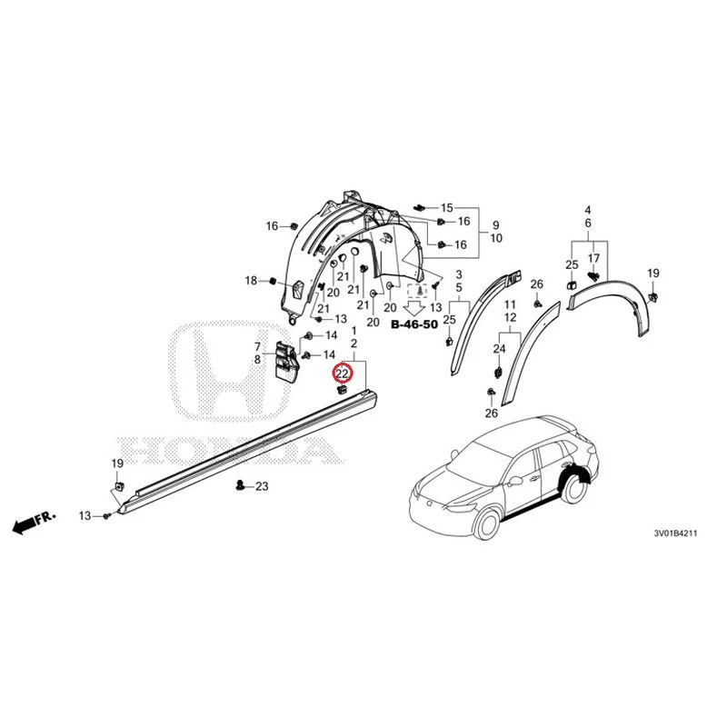 [NEW] JDM HONDA ZR-V RZ3 2023 Side Sill Garnish/Protector GENUINE OEM - Image 59