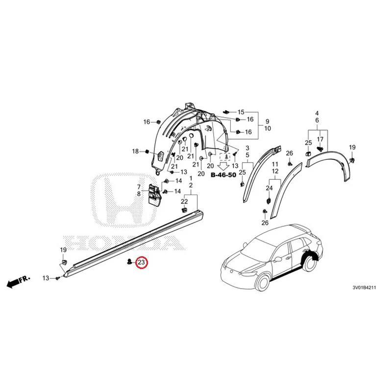 [NEW] JDM HONDA ZR-V RZ3 2023 Side Sill Garnish/Protector GENUINE OEM - Image 60