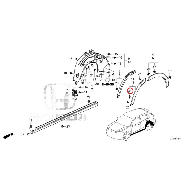 [NEW] JDM HONDA ZR-V RZ3 2023 Side Sill Garnish/Protector GENUINE OEM - Image 61
