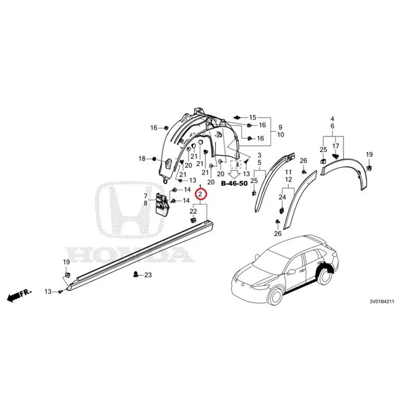 [NEW] JDM HONDA ZR-V RZ3 2023 Side Sill Garnish/Protector GENUINE OEM - Image 9