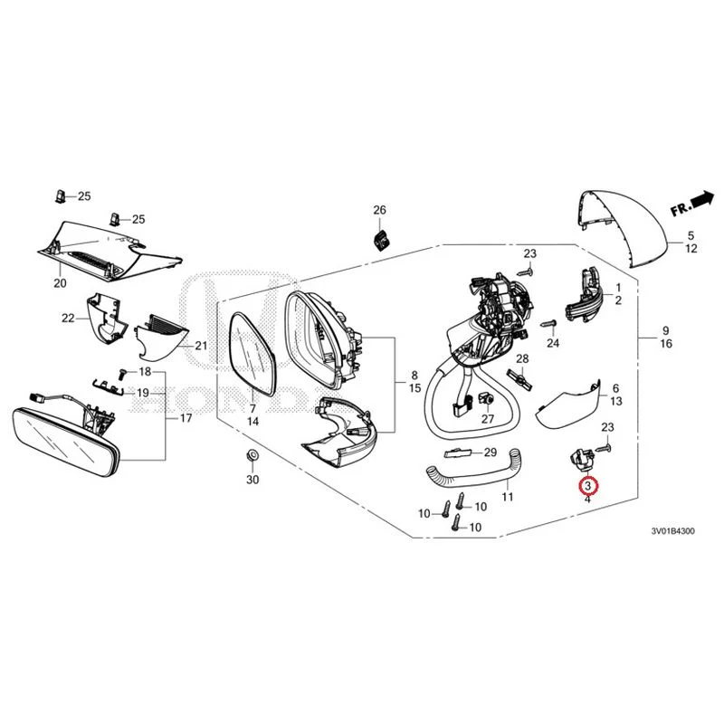 [NEW] JDM HONDA ZR-V RZ3 2023 Mirrors GENUINE OEM - Image 4