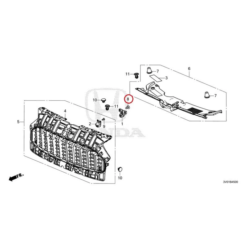 [NEW] JDM HONDA ZR-V RZ3 2023 Front Grill GENUINE OEM - Image 8