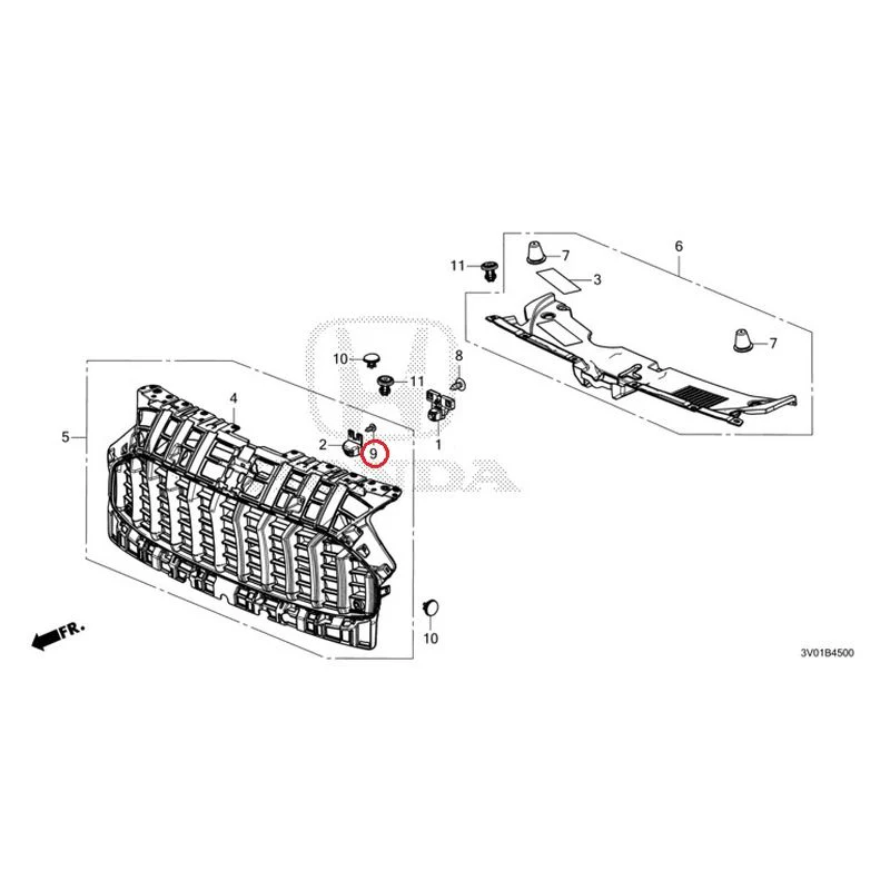 [NEW] JDM HONDA ZR-V RZ3 2023 Front Grill GENUINE OEM - Image 9