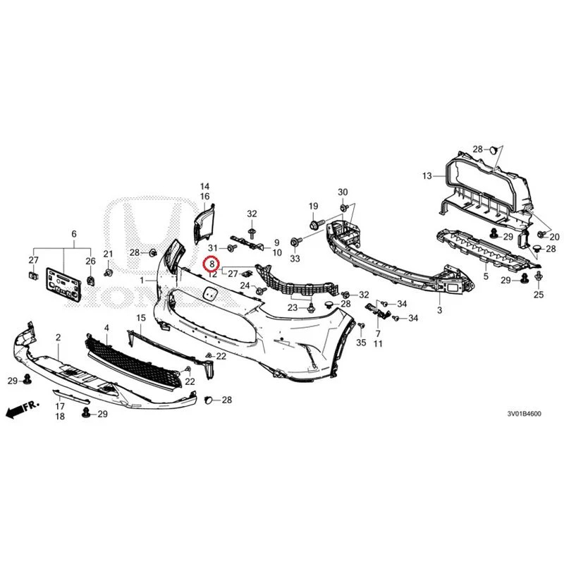 [NEW] JDM HONDA ZR-V RZ3 2023 Front Bumper GENUINE OEM - Image 21