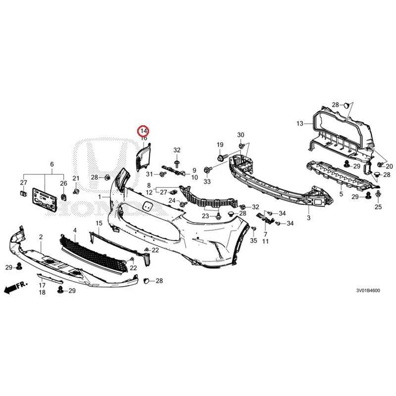 [NEW] JDM HONDA ZR-V RZ3 2023 Front Bumper GENUINE OEM - Image 27