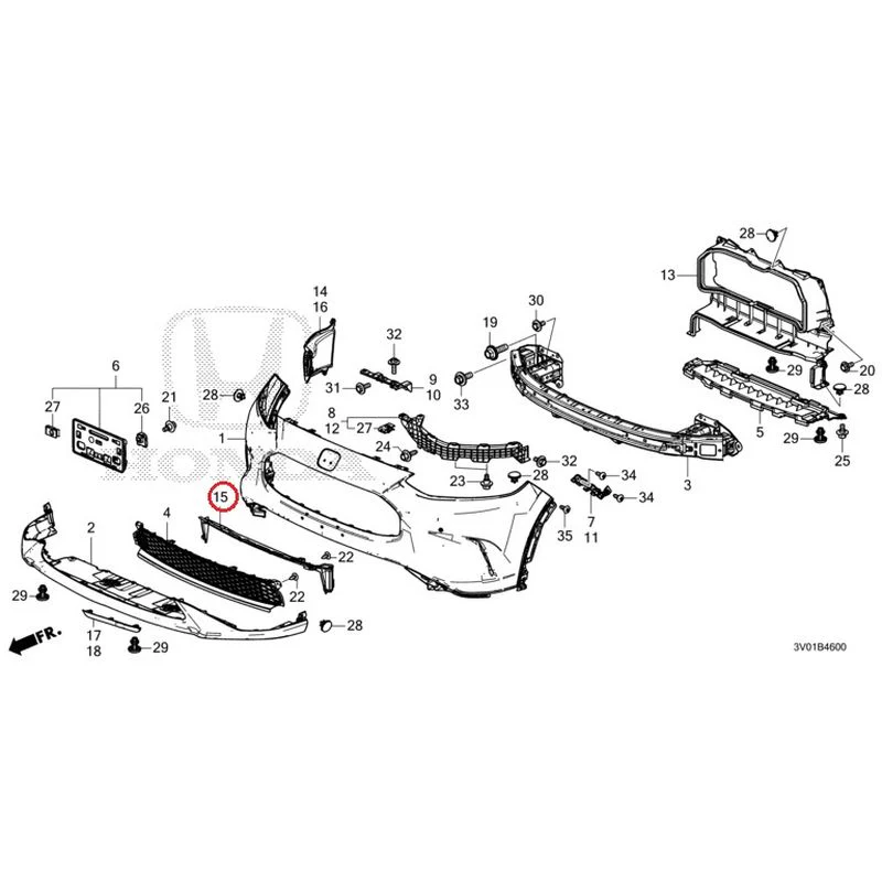 [NEW] JDM HONDA ZR-V RZ3 2023 Front Bumper GENUINE OEM - Image 28