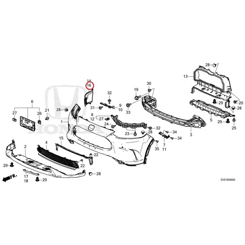 [NEW] JDM HONDA ZR-V RZ3 2023 Front Bumper GENUINE OEM - Image 29