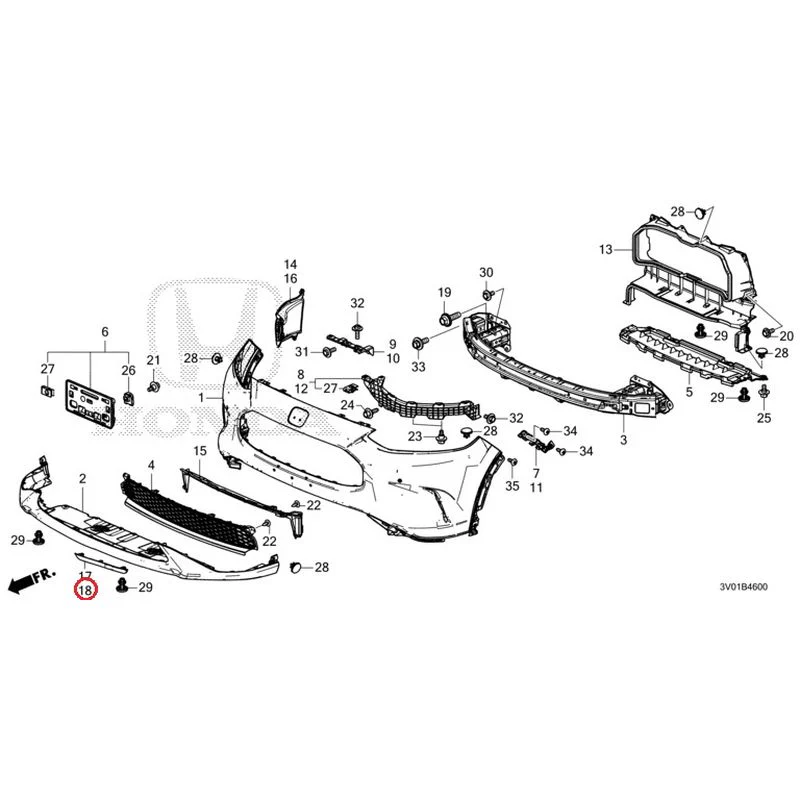 [NEW] JDM HONDA ZR-V RZ3 2023 Front Bumper GENUINE OEM - Image 31