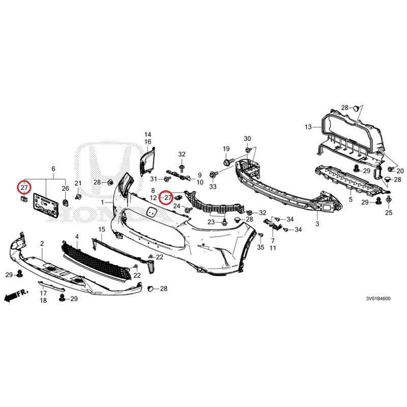 [NEW] JDM HONDA ZR-V RZ3 2023 Front Bumper GENUINE OEM - Image 40