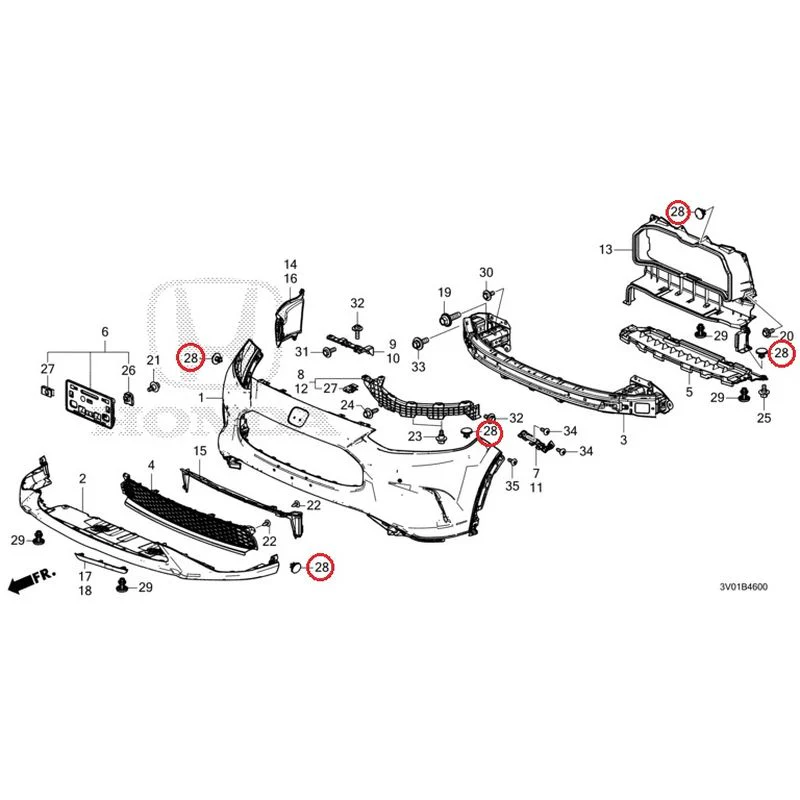 [NEW] JDM HONDA ZR-V RZ3 2023 Front Bumper GENUINE OEM - Image 41