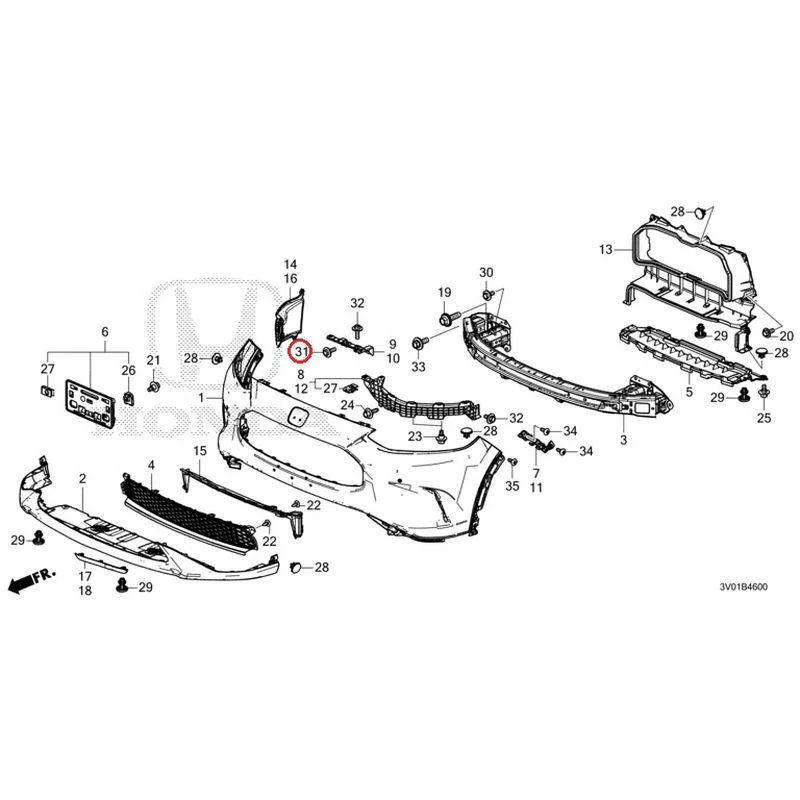 [NEW] JDM HONDA ZR-V RZ3 2023 Front Bumper GENUINE OEM - Image 44