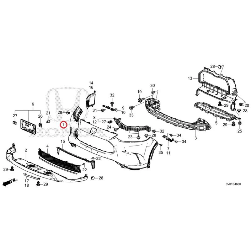 [NEW] JDM HONDA ZR-V RZ3 2023 Front Bumper GENUINE OEM - Image 8