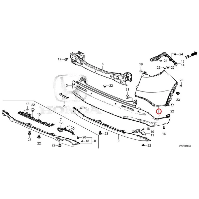 [NEW] JDM HONDA ZR-V RZ3 2023 Rear Bumper GENUINE OEM - Image 17