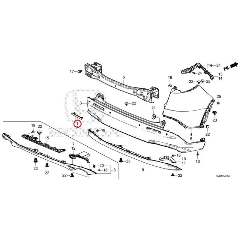 [NEW] JDM HONDA ZR-V RZ3 2023 Rear Bumper GENUINE OEM - Image 2