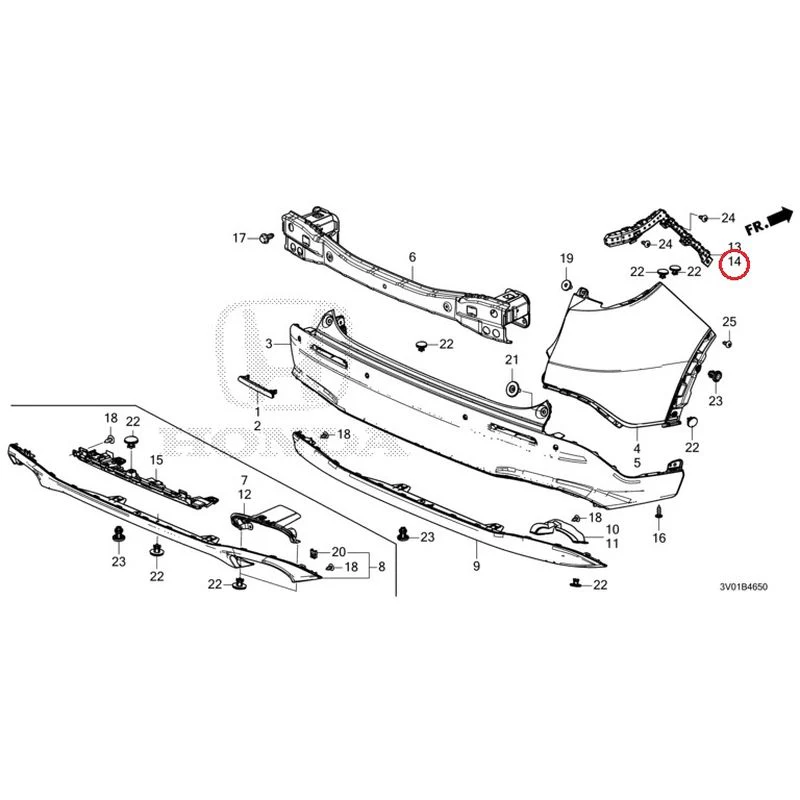 [NEW] JDM HONDA ZR-V RZ3 2023 Rear Bumper GENUINE OEM - Image 30