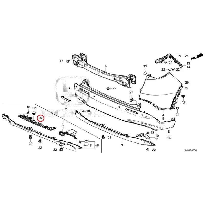 [NEW] JDM HONDA ZR-V RZ3 2023 Rear Bumper GENUINE OEM - Image 31