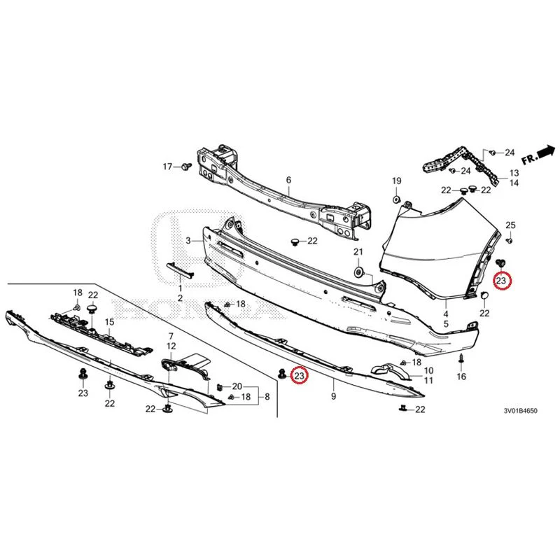 [NEW] JDM HONDA ZR-V RZ3 2023 Rear Bumper GENUINE OEM - Image 39