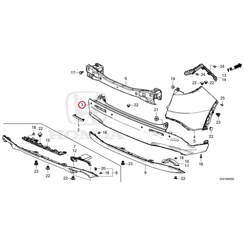 [NEW] JDM HONDA ZR-V RZ3 2023 Rear Bumper GENUINE OEM - Image 5