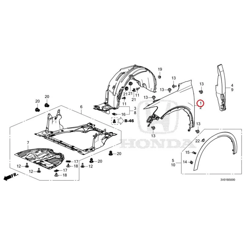 [NEW] JDM HONDA ZR-V RZ3 2023 Front Fenders GENUINE OEM - Image 2