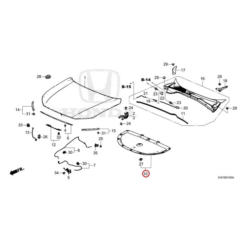 [NEW] JDM HONDA ZR-V RZ3 2023 Hood GENUINE OEM - Image 12