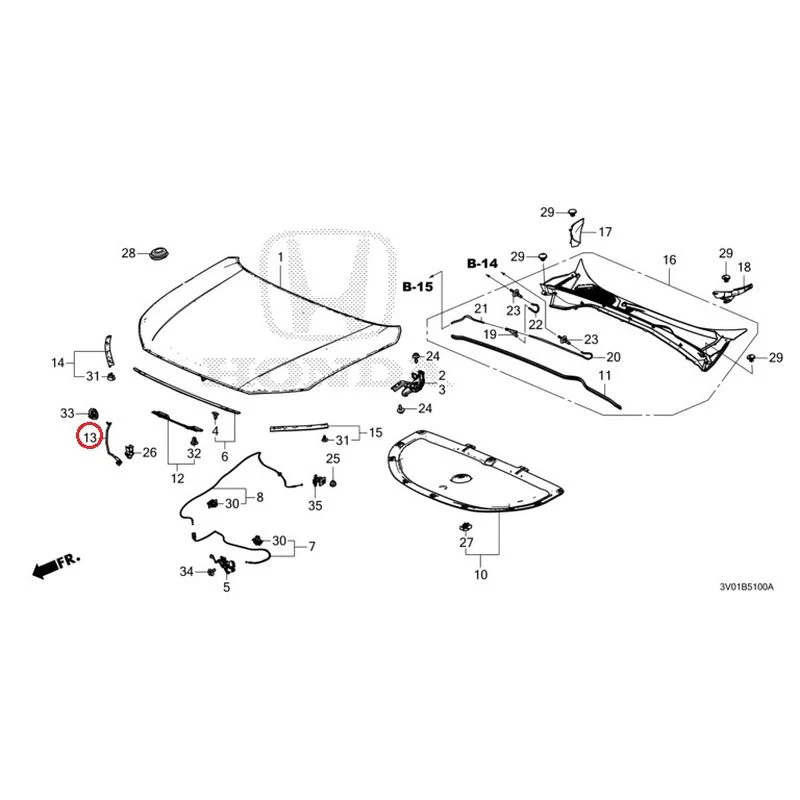 [NEW] JDM HONDA ZR-V RZ3 2023 Hood GENUINE OEM - Image 15