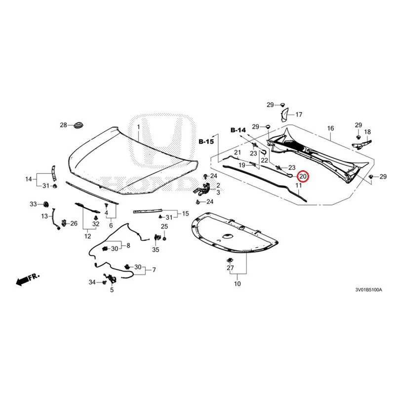 [NEW] JDM HONDA ZR-V RZ3 2023 Hood GENUINE OEM - Image 22