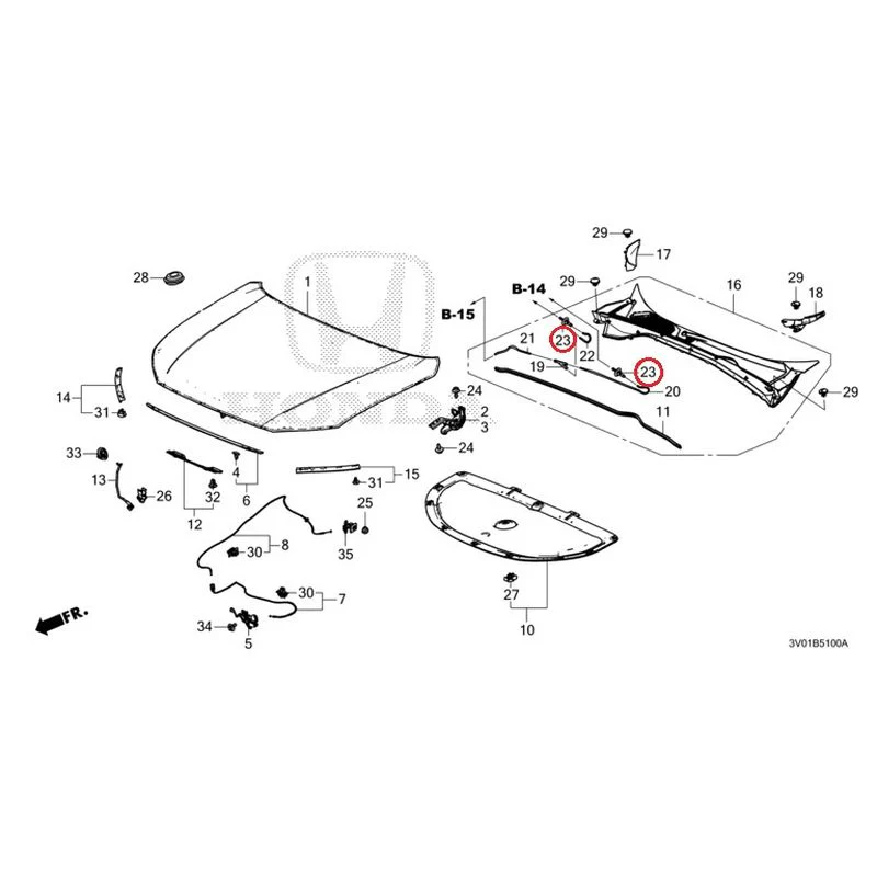 [NEW] JDM HONDA ZR-V RZ3 2023 Hood GENUINE OEM - Image 25