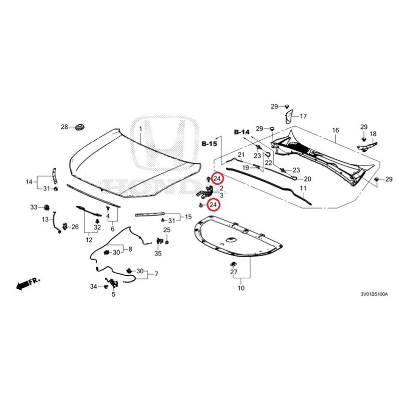 [NEW] JDM HONDA ZR-V RZ3 2023 Hood GENUINE OEM - Image 26