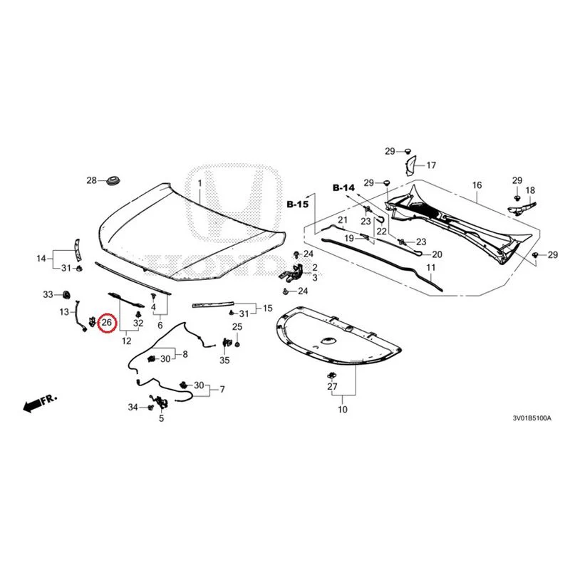 [NEW] JDM HONDA ZR-V RZ3 2023 Hood GENUINE OEM - Image 28
