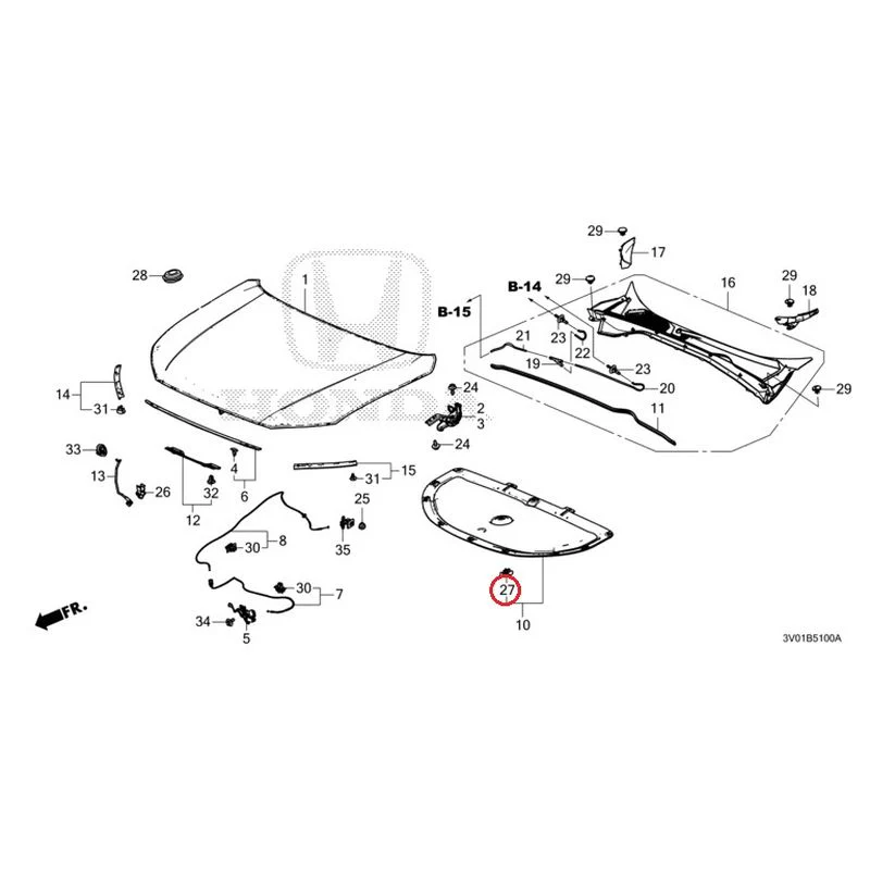 [NEW] JDM HONDA ZR-V RZ3 2023 Hood GENUINE OEM - Image 29