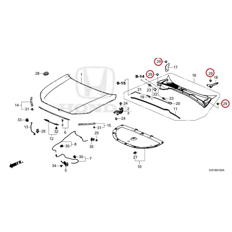 [NEW] JDM HONDA ZR-V RZ3 2023 Hood GENUINE OEM - Image 31
