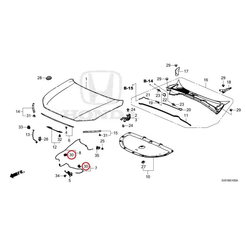[NEW] JDM HONDA ZR-V RZ3 2023 Hood GENUINE OEM - Image 32