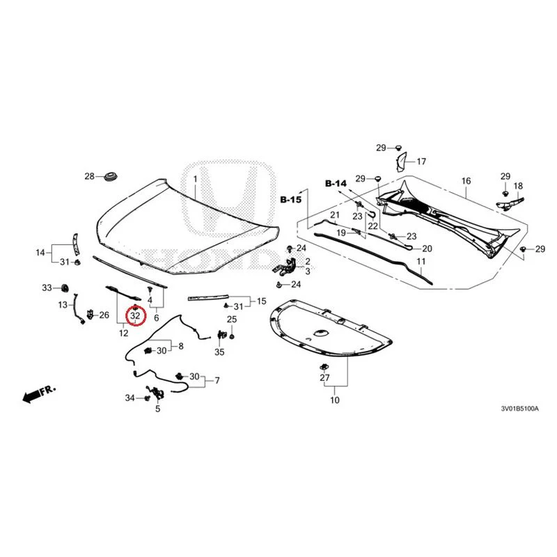 [NEW] JDM HONDA ZR-V RZ3 2023 Hood GENUINE OEM - Image 34
