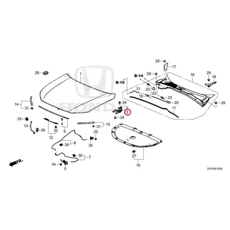 [NEW] JDM HONDA ZR-V RZ3 2023 Hood GENUINE OEM - Image 4