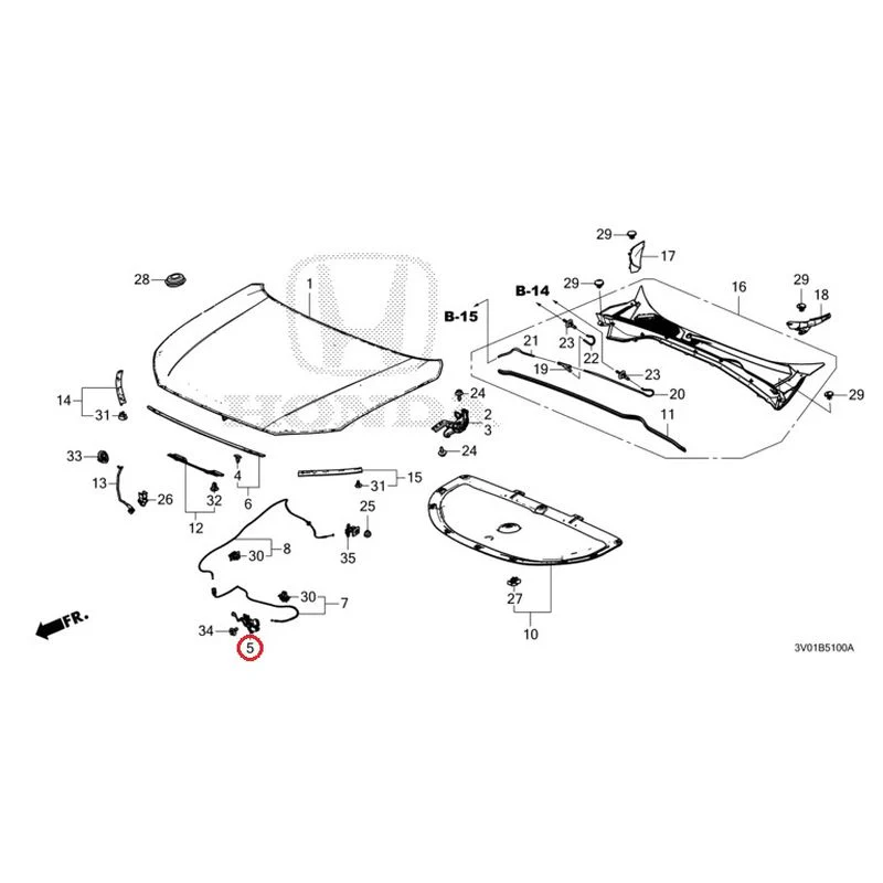 [NEW] JDM HONDA ZR-V RZ3 2023 Hood GENUINE OEM - Image 8