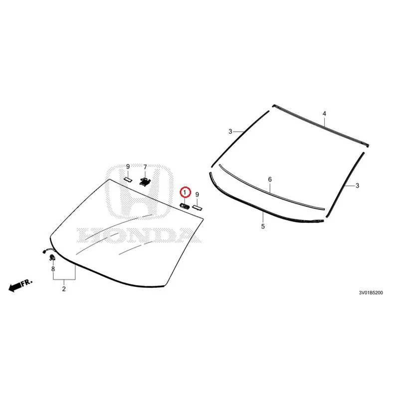 [NEW] JDM HONDA ZR-V RZ3 2023 Front Windshield GENUINE OEM - Image 2